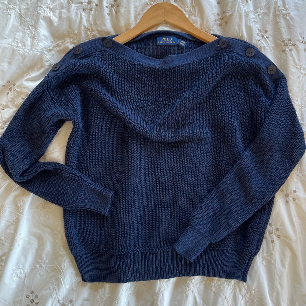 POLO Ralph Lauren 100% linen sweater S Navy